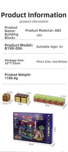Détails du jeu de construction Hotel Elves avec 206 pièces en ABS et dimensions du coffret