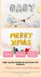 Detail of thickened foil balloons with automatic sealing for party decoration