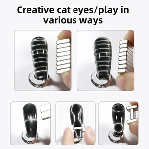 Strong magnetic nail art tool set for creating various creative cat eye wave effects