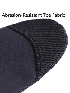 Detailed macro view of 3mm neoprene diving socks with reinforced wear-resistant toe fabric