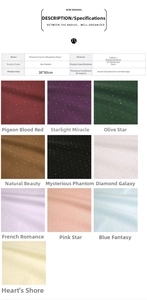 Detail view of Phantom series floral wrapping paper with diamond decoration specifications