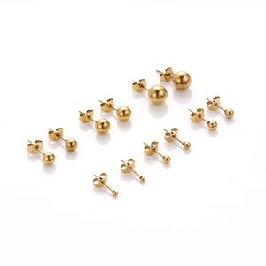 Pendientes De Bola Minimalistas Acero Inoxidable Pulido Pequeño Frijol Joyas Piercing Cartílago Para Hombres Mujeres Estilo Clásico