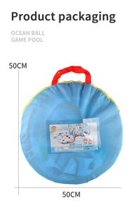 Zippered blue storage bag with handles for 3-in-1 foldable kids play tent and tunnel set
