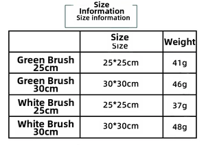 Size information chart for Christmas wreath garlands in green and white color options