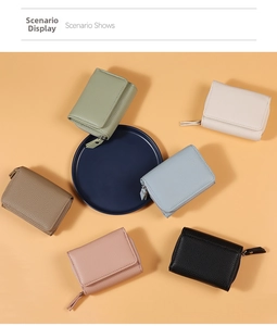 Japanische Mini-Geldbörsen in verschiedenen Farben mit eleganter Lederstruktur