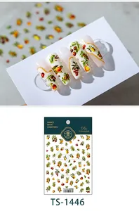 Détails des stickers pour ongles TS-1446 aux motifs de fruits réalistes et colorés