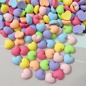 Mini Coeur Résine Mat Macaron Couleur Cabochons Pour DIY Bijoux Nail Art Décor Coque De Téléphone
