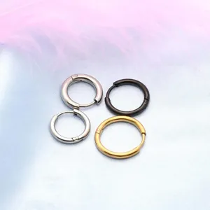Minimalistische Creolen Poliert Edelstahl Geometrisch Unisex Punk Stil Schmuck Zubehör