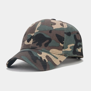 Klassische Camouflage-Baseballkappe mit verstellbarem Sechs-Panel-Baumwolldesign