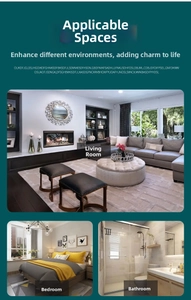 Visual guide showing the 100ml reed diffuser used in living room, bedroom and bathroom