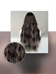 Detail of matte high-temperature synthetic fiber showing natural non-reflective hair texture
