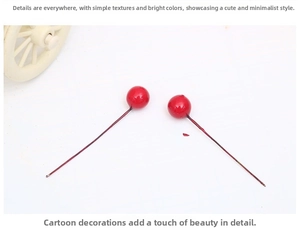 Close-up of vibrant red artificial berry picks for DIY Christmas floral arrangements