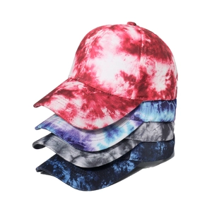 Casquette De Baseball Tie Dye Polyester Dégradé Imprimé Hip Hop Streetwear Réglable Chapeau De Soleil Homme Femme