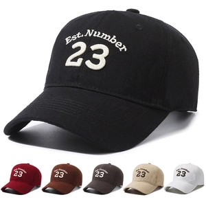 Unisex Baumwolle Baseballkappe Mit Stickerei Est Number 23 Verstellbare Metallschnalle Vintage Outdoor Sonnenhut