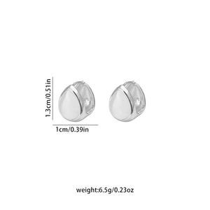 Detailed view of silver cat eye stone drop earrings with precise dimensions and weight