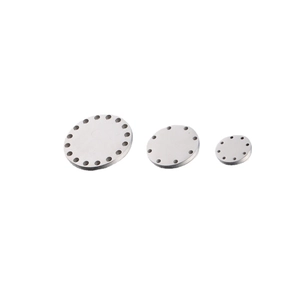 Polished stainless steel round pendant blanks with small holes for DIY jewelry making
