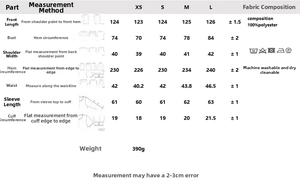 Detailed size chart for women's bow patchwork dress with length and bust measurements