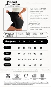 Tableau des tailles pour short de yoga maternité taille haute avec dimensions