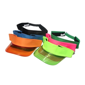 Sun Visor Hat TPU Transparent Brim Polyester Adjustable UV Protection Summer Outdoor Sports Empty Top Cap Women