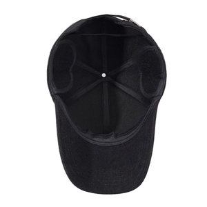 Men's winter thick wool cap with foldable ear flaps and adjustable metal buckle
