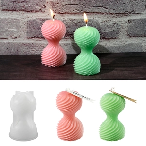 Stampo In Silicone Per Candele A Sfera Spirale Clessidra DIY Design Torto Per Aromaterapia Cera Gesso Artigianato