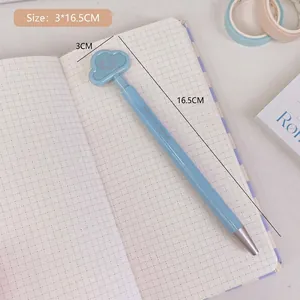 Detail of blue cloud retractable gel pen with 3cm 3D smile cloud charm and 16.5cm length