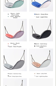 Detail view of double-sided sleep mask showing six colors with cooling and warming fabric
