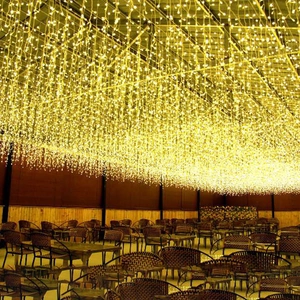 Tenda luminosa a LED giallo caldo impermeabile per decorazioni natalizie e matrimoni