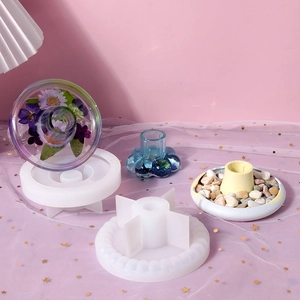 Stampo in silicone per candelabri a spirale e basi artigianali in resina epossidica