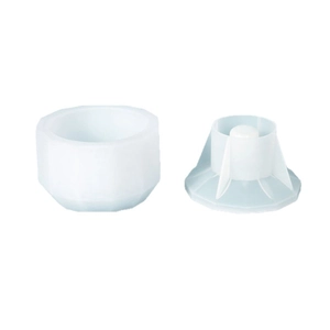 DIY translucent silicone resin mold for faceted storage box and jewelry container set