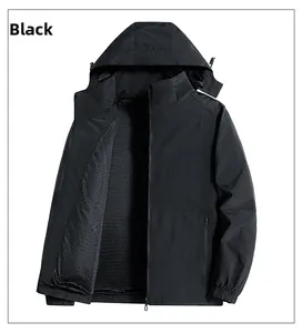 Detail of black windbreaker featuring breathable mesh lining and zippered side pockets