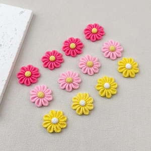 Resin Flower Charms Flatback Daisy Sunflower Shapes For DIY Crafts Phone Case Hair Clips Decoration Jewelry Making Colorful