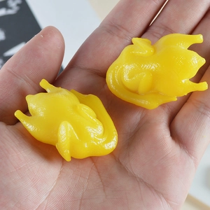 Realistic PVC miniature salted duck food models for dollhouse accessories and keychains