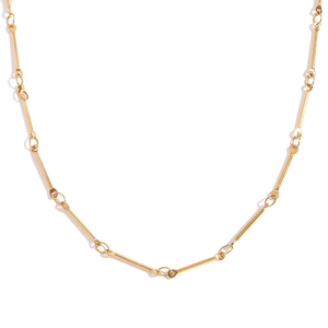 Minimalistische 18K vergoldete Edelstahl-Gliederkette in eleganter goldener Ausführung