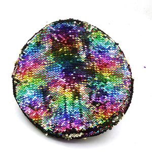 Luxury colorful sequin captain hat with gold brim for weddings and stage performances