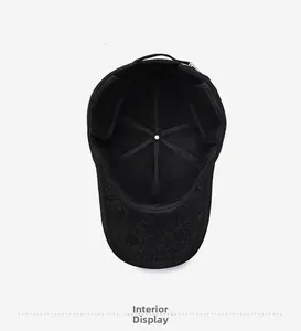 Detailed interior view of thermal winter baseball cap showing thick lining and stitching