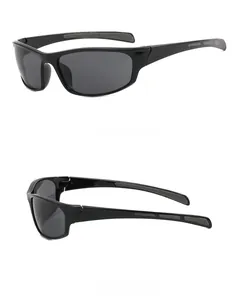 Detailed views of aerodynamic black cycling sunglasses with anti-slip temple texture