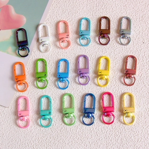 Colorful metal lobster clasps in 18 vibrant shades for DIY crafts and keychains