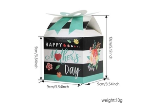 Detaillierte Maße der 3D-Schmetterlings-Geschenkbox zum Muttertag mit Größenangaben