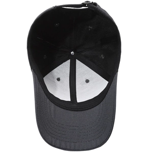 Internal view of minimalist men baseball cap with metal buckle and reinforced sweatband