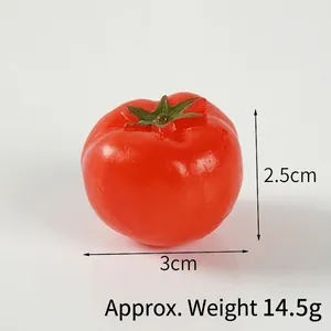 Lifelike PVC cherry tomato model 3x2.5cm realistic fake fruit for home decor and props