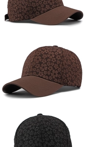 Détails de la texture florale en relief et coutures de la visière d'une casquette de baseball