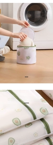 Detail of floral printed fine mesh laundry bag with durable zipper for delicate lingerie