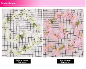 Comparación detallada de guirnaldas de flores de cerezo artificiales rosas y blancas decorativas