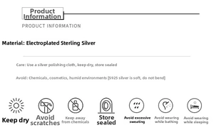 Detailed material information and jewelry care guide for S925 silver flower ring