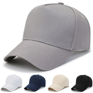 Cotton Twill Baseball Cap Adjustable Metal Buckle Large Head Size Solid Color Sun Protection Outdoor Casual Unisex Hat