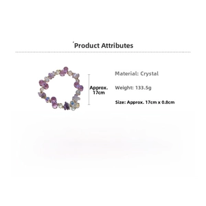 Detailed specifications of the purple amethyst bead bracelet with stone weight and size