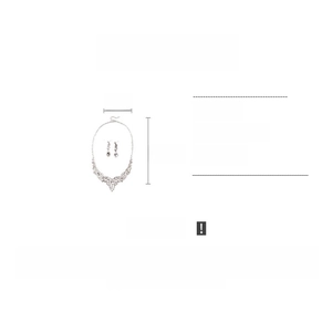 Detailed size and weight specs for silver V-shape necklace and teardrop earring set