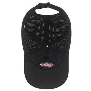 Black mesh sun visor hat with lion dance embroidery and adjustable buckle strap