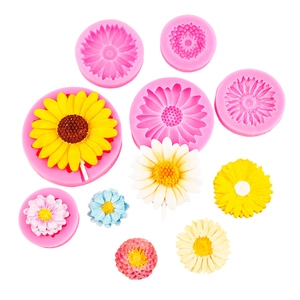 Sunflower Daisy Flower Silicone Mold DIY Fondant Chocolate Cake Decoration Resin Epoxy Clay Crafting Tools Flexible